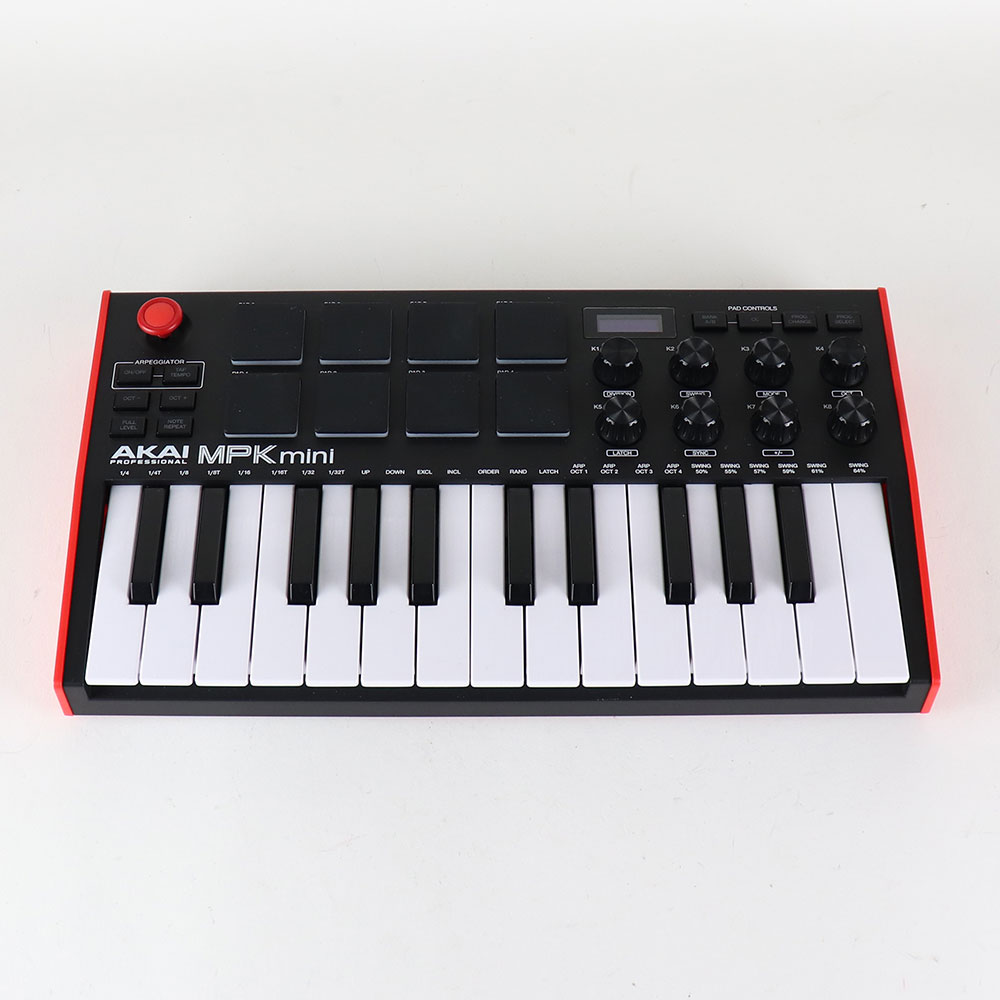 【中古】 AKAI Professional MPK mini MK3 25鍵盤 USB MIDIキーボード コントローラー 正面
