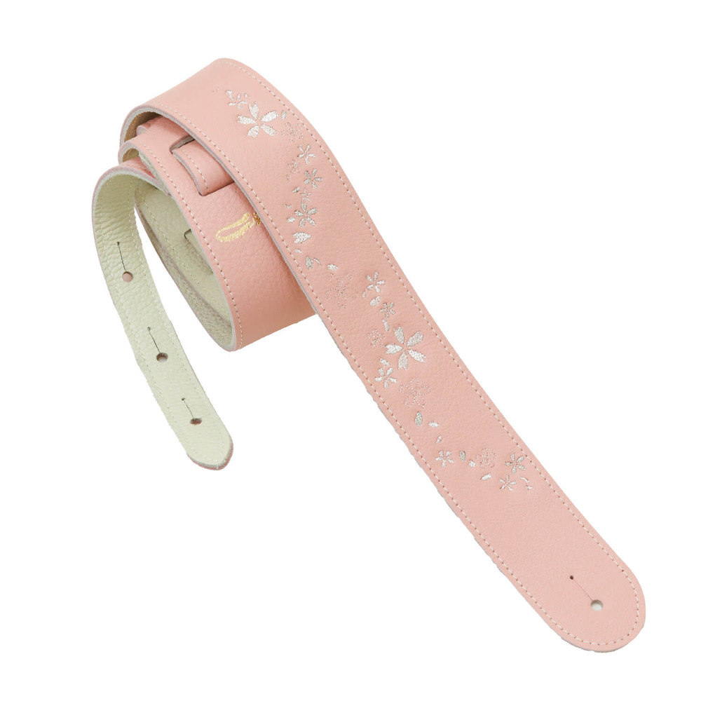 Grande uomo グランデウオモ SAKURA BLOSSOM PINK 桜刺繍 ピンク ギターストラップ