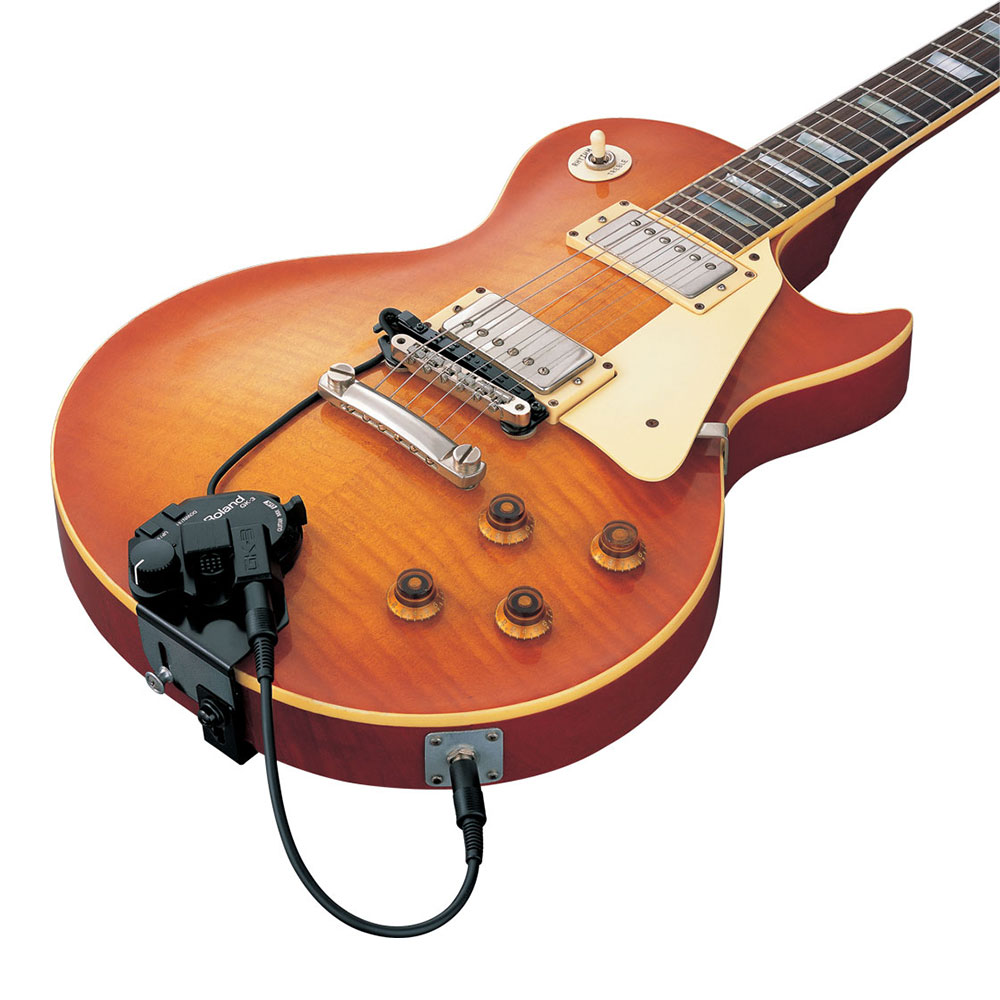 【訳あり】 ROLAND GK-3 ギター用ディバイデッド ピックアップ パッケージダメージ アウトレット 装着イメージ