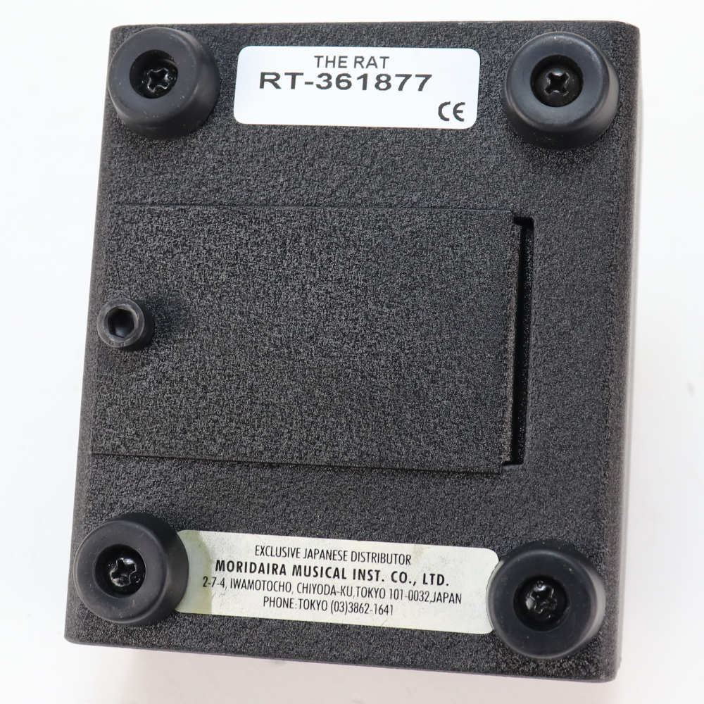 【中古】 ディストーション PROCO RAT2 エフェクター プロコ ラット RAT スラントボディー 3.5mmアダプタージャック 本体画像 裏