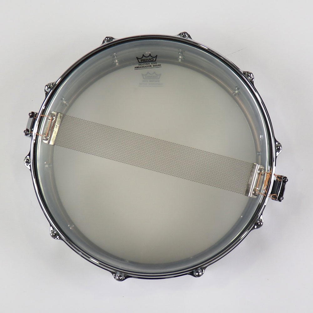 【中古】 スネアドラム パール Pearl B-6514C SensiTone Chrome Over BRASS Custom Alloy 14x5 ブラスシェル 裏面