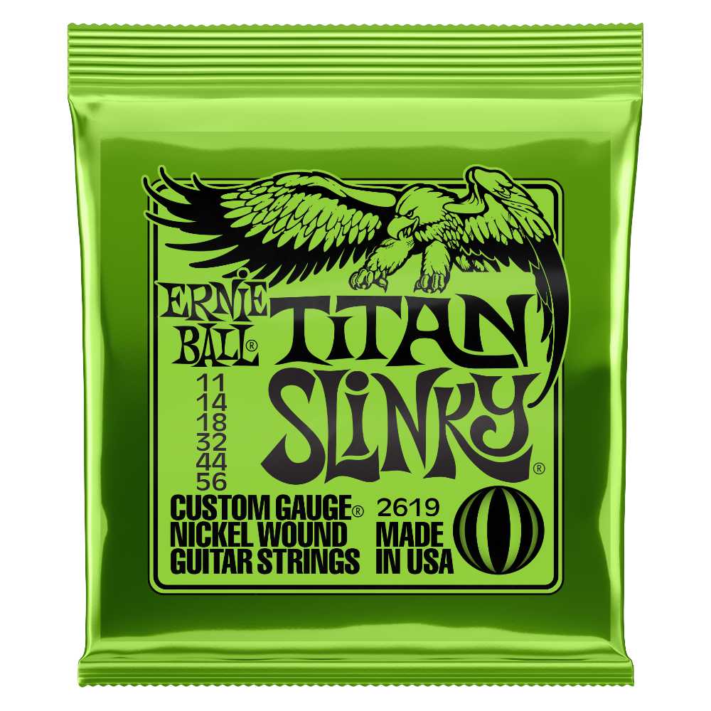 ERNIE BALL アニーボール 2619 TITAN Slinky Nickel Wound Electric Guitar Strings 11-56 Gauge エレキギター弦
