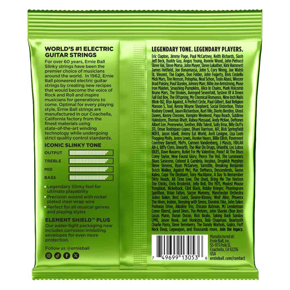ERNIE BALL アニーボール 2619 TITAN Slinky Nickel Wound Electric Guitar Strings 11-56 Gauge エレキギター弦 本体画像 裏