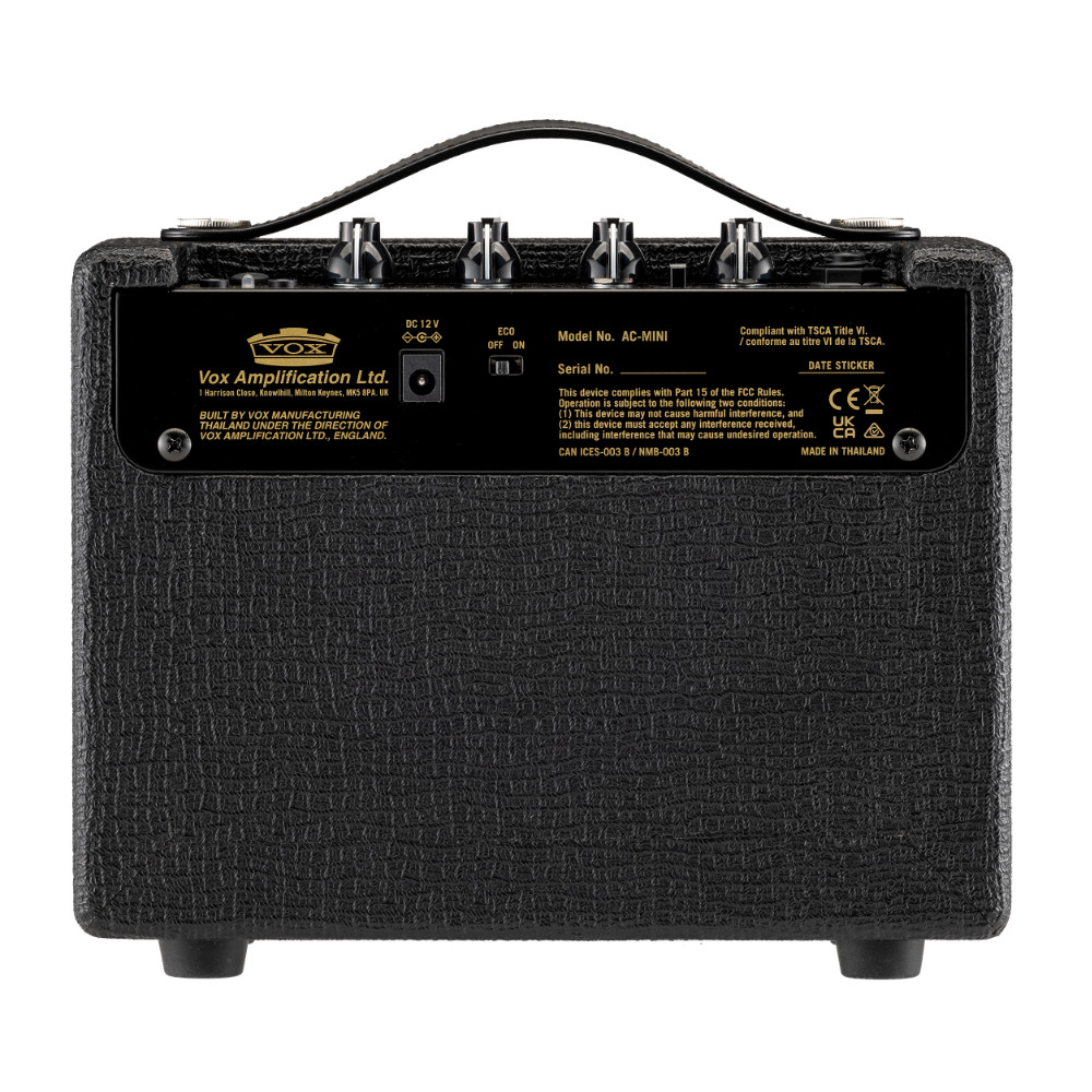 小型ギターアンプ VOX AC-MINI リバーブ搭載 アダプター付き ACミニ 10W出力 背面
