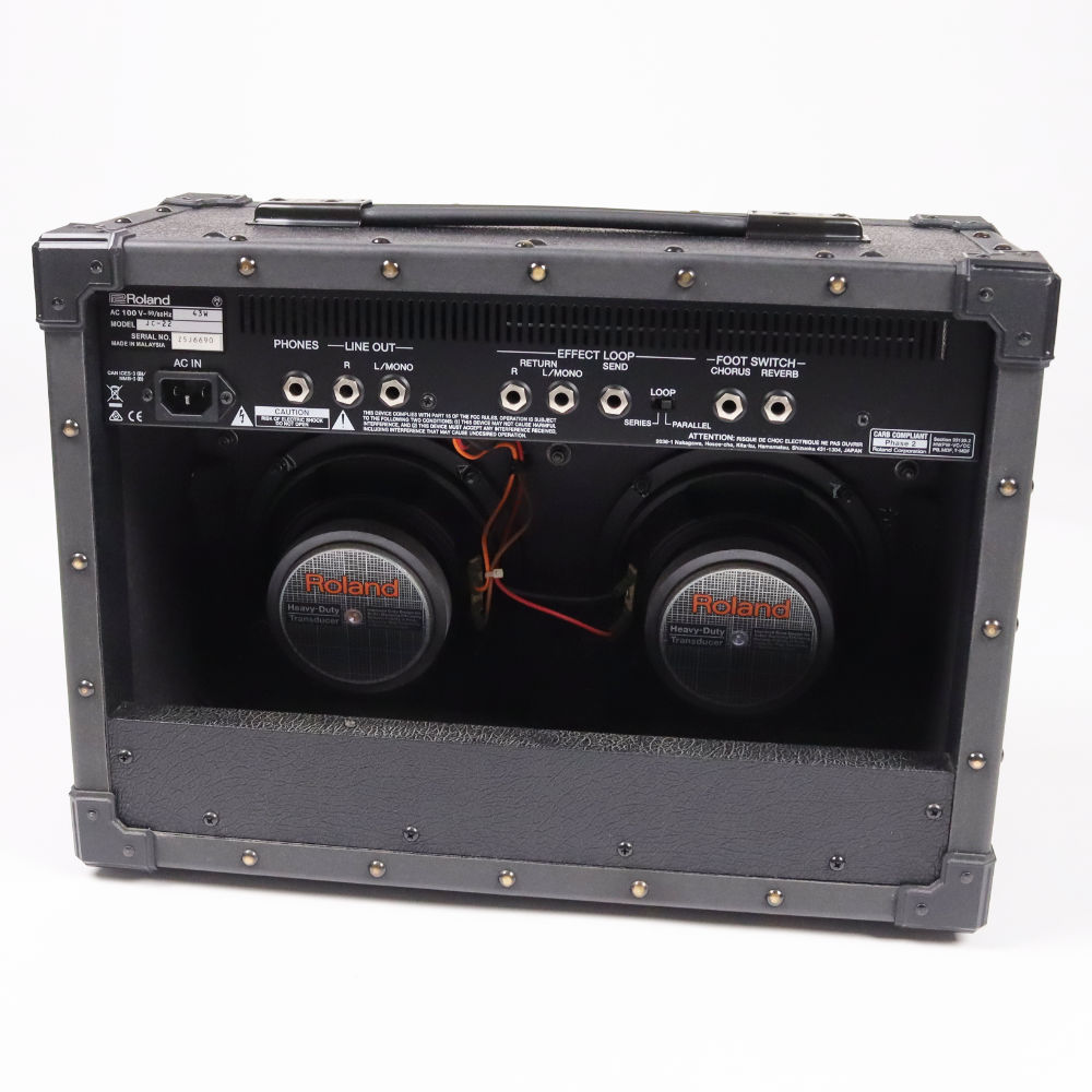 【中古】 ROLAND JC-22 Jazz Chorus Guitar Amplifier ジャズコーラス ギターアンプ 本体画像 裏