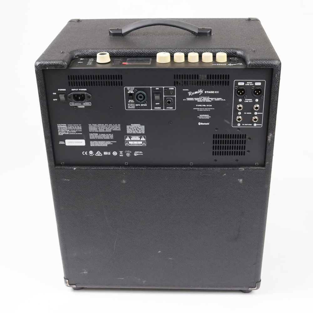 【中古】 ベースアンプ Fender Rumble Stage 800 10インチスピーカー2発搭載 400W出力 ベースコンボアンプ 背面