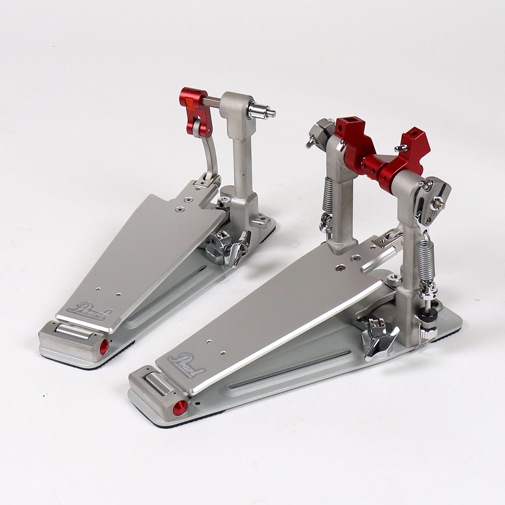 【中古】 Pearl パール P-3502D Demon Drive XR Machined Double Pedal ドラムペダル ツインペダル 全体