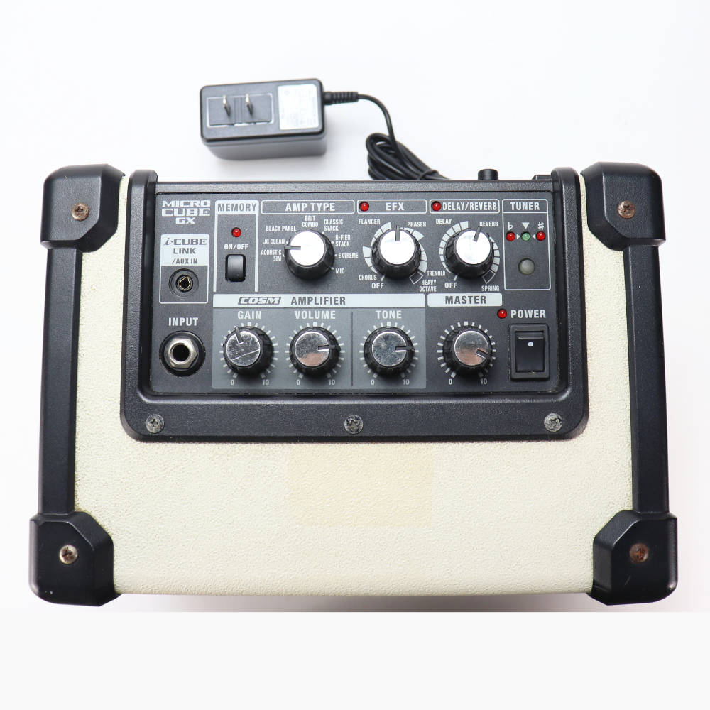 【中古】 ギターアンプ Roland MICRO CUBE GX WHITE コントロール