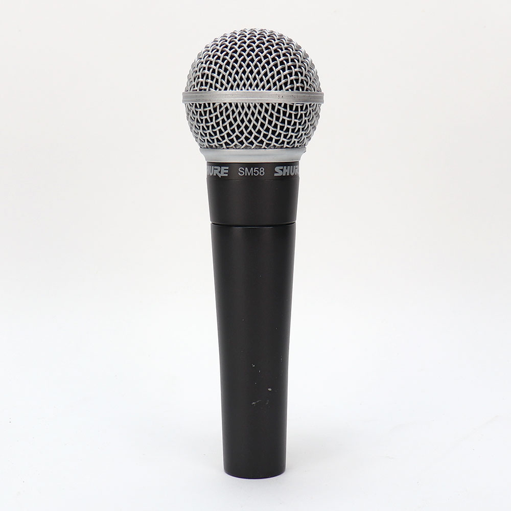 【中古】 マイク ダイナミックマイク SHURE SM58SE スイッチ付き シュアー 58 ゴッパ シュア 正面