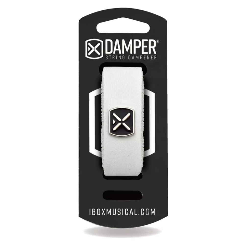 IBOX Musical アイボックスミュージカル STRING DAMPPER DSMD01 WHITE LEATHER MEDIUM FRETWRAP ホワイト フレットラップ