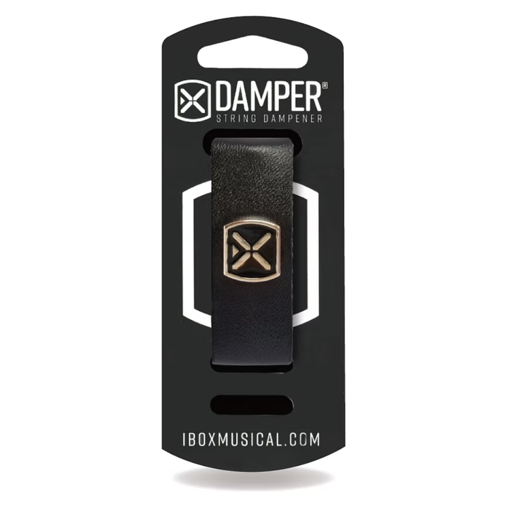 IBOX Musical アイボックスミュージカル STRING DAMPPER DSSM02 BLACK LEATHER SMALL FRETWRAP ブラック フレットラップ