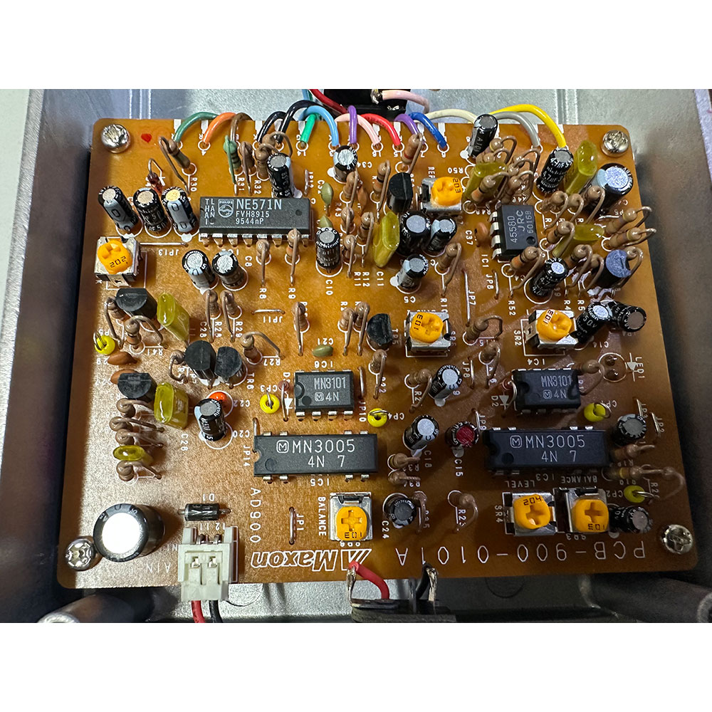 【中古】 アナログディレイ MAXON マクソン AD-900 Analog Delay 前期型 MN3005×2 ギターエフェクター 基盤
