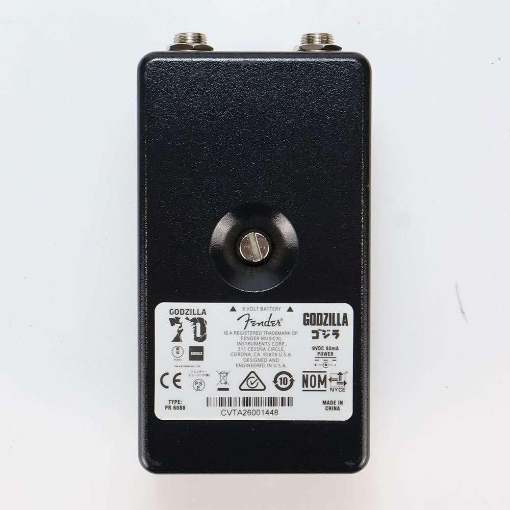 【中古】 Fender フェンダー Godzilla Distortion ディストーション ギターエフェクター ゴジラ 裏面