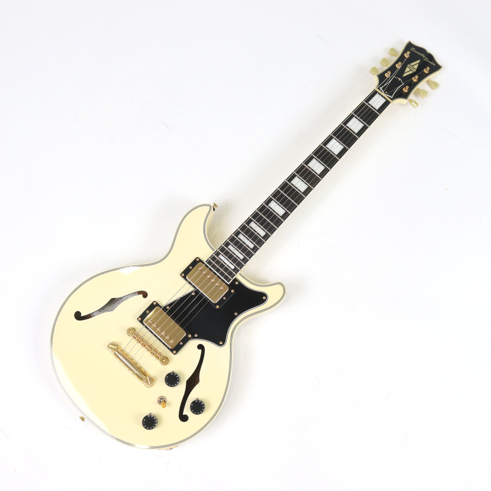 【中古】 エレキギター Seventy Seven Guitars dy Deviser ALBATROSS-CUSTOM-H WHITE セミアコースティックギター 詳細画像