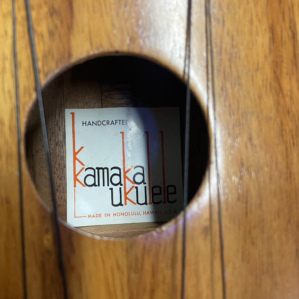 【中古】 ウクレレ KAMAKA HP-1 ホワイトラベル 1980年代半ば以降 パイナップル型 ソプラノウクレレ カマカ 詳細画像