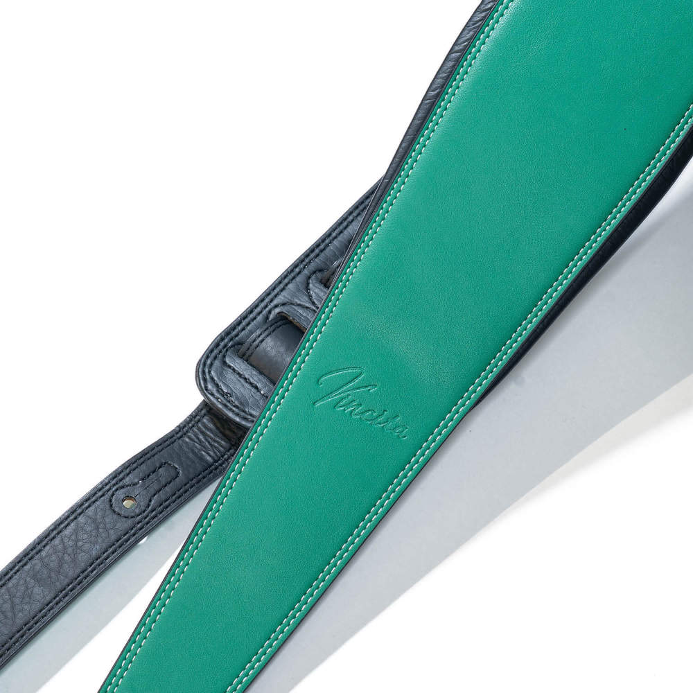 Vincita ヴィンシタ PELLE STRAP Green ギターストラップ ベースストラップ アップ画像