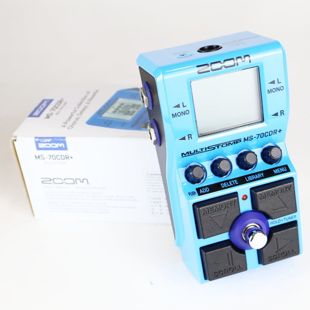 【中古】 ZOOM MS-70CDR+ MultiStomp ギター マルチエフェクター 空間系エフェクトを中心とした149種類を搭載