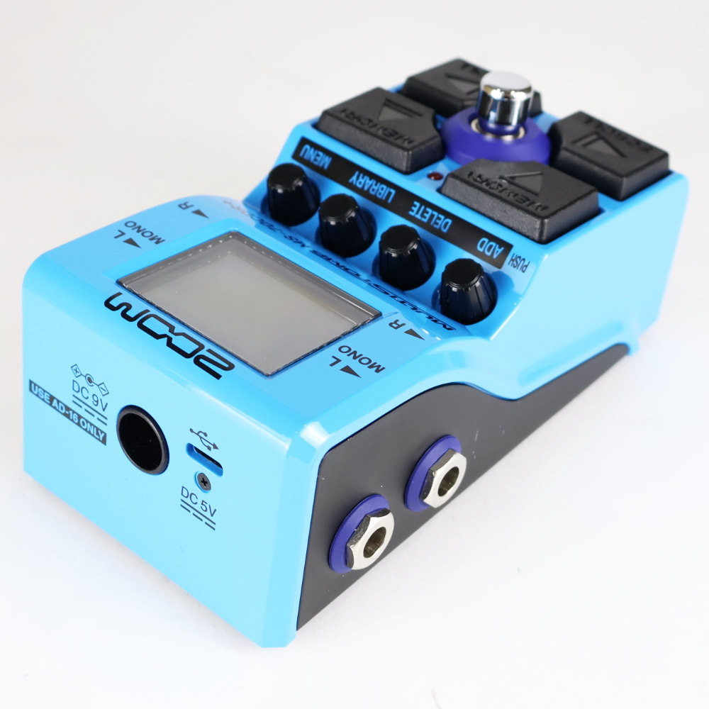 【中古】 ZOOM MS-70CDR+ MultiStomp ギター マルチエフェクター 空間系エフェクトを中心とした149種類を搭載 本体画像 斜め 2