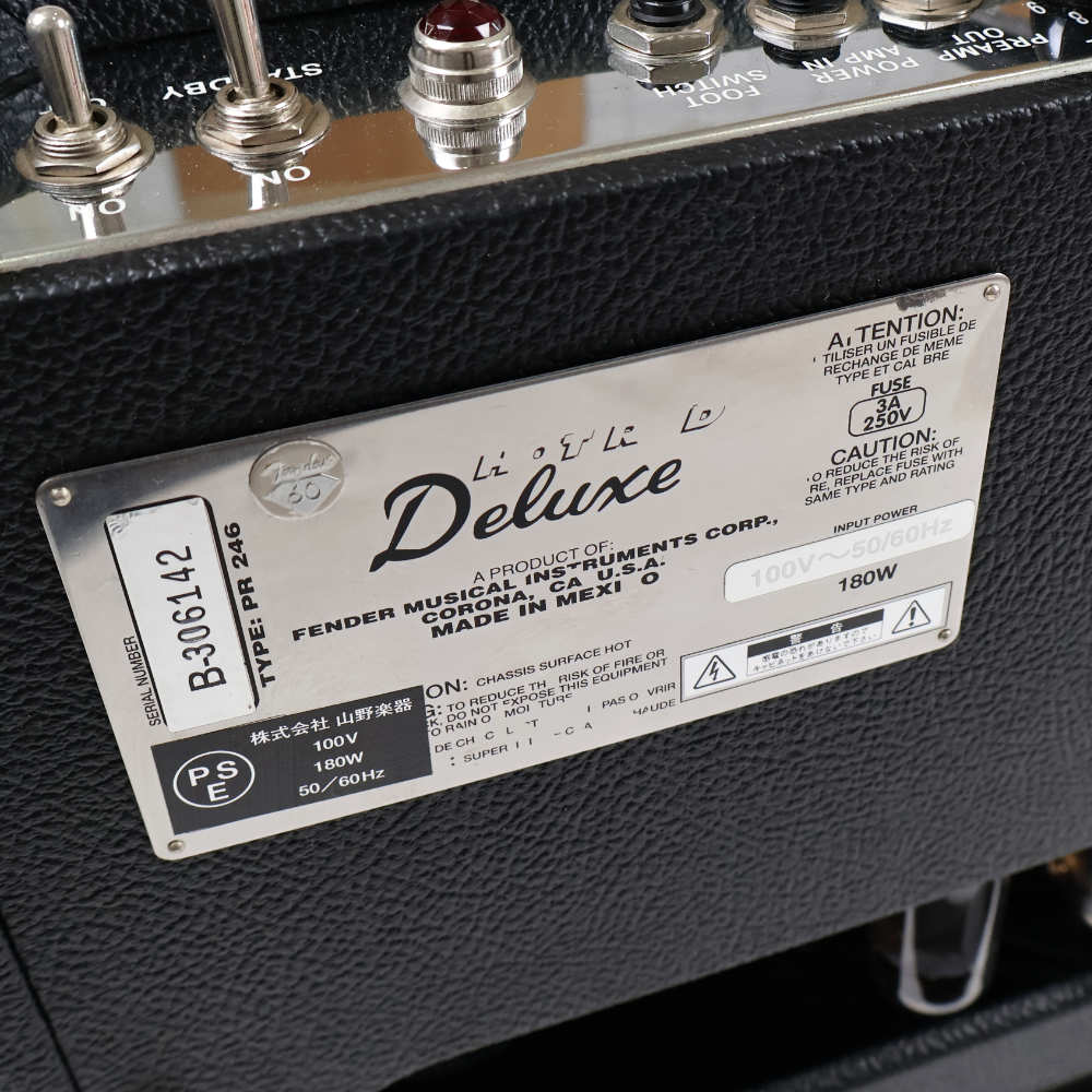 【中古】 ギターアンプ Fender Hot Rod Deluxe BK 100V仕様 フェンダー ホットロッドデラックス 真空管アンプ キャスター装着改造あり シリアル
