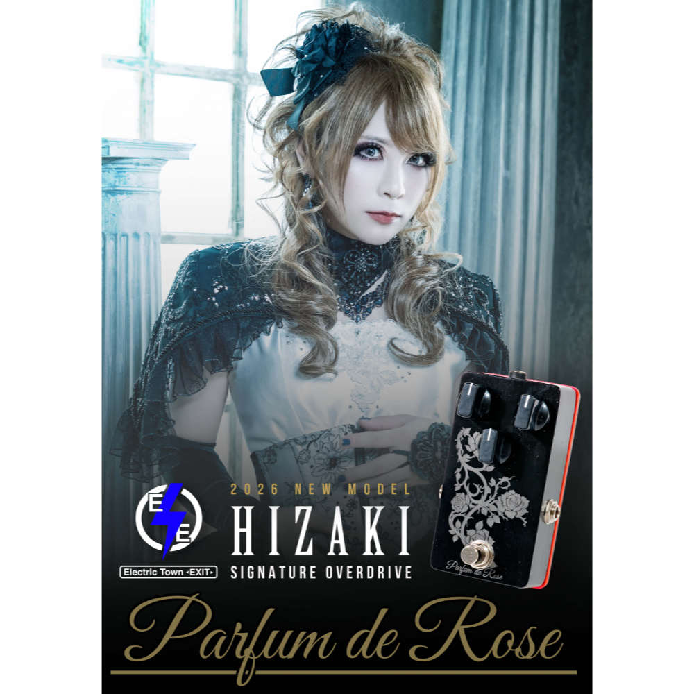 Electric Town Exit エレクトリックタウンエグジット Parfum de Rose HIZAKI SIGNATURE MODEL オーバードライブ ギターエフェクター 宣材画像
