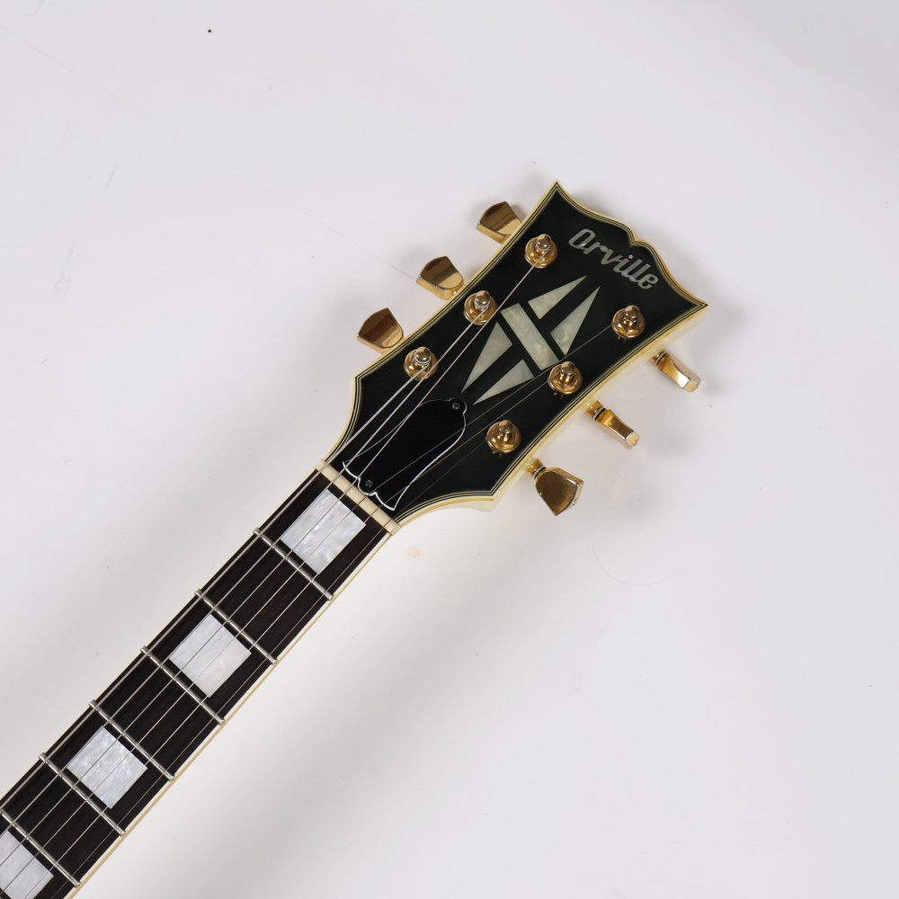 【中古】 エレキギター Orville LPC-75 AW オービル レスポールカスタム 寺田楽器製 Kシリアル 1991年製 ヘッド