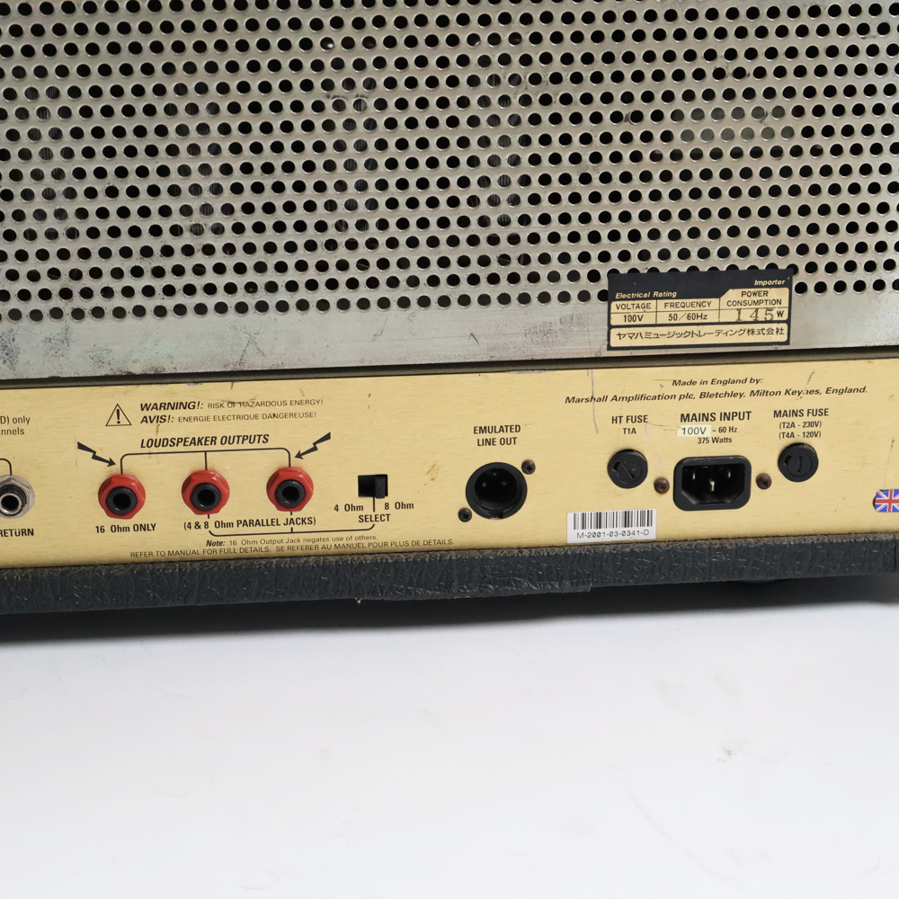 【中古】MARSHALL マーシャル JCM2000  TSL100 100w オールチューブ ギターアンプヘッド 背面