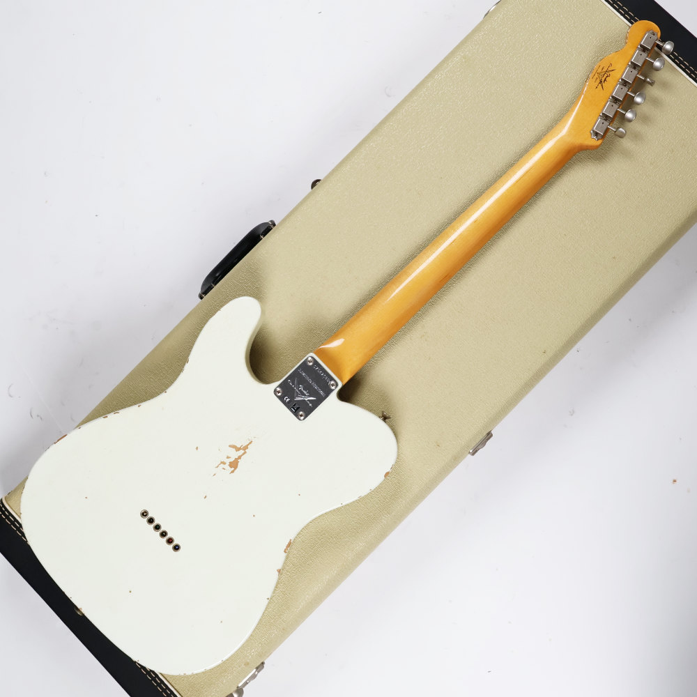 【中古】 エレキギター Fender Custom Shop 2017 Limited NAMM 63 Telecaster Relic Olympic White Matching Head 2019年製 ボディバック画像