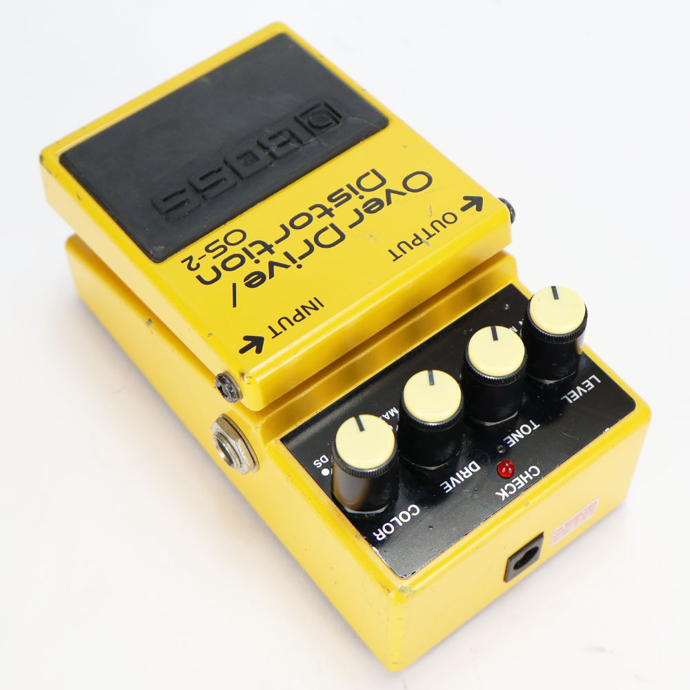 【中古】オーバードライブ ディストーション エフェクター BOSS OS-2 OverDrive Distortion ギターエフェクター 本体画像 斜め