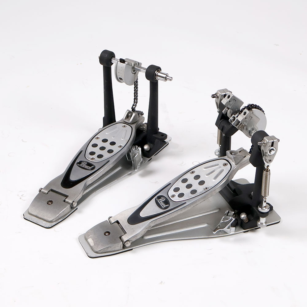 【中古】 ドラムツインペダル パール Pearl P-1002 ツインペダル ドラムペダル 全体