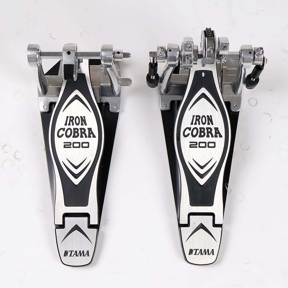 【中古】 ドラムツインペダル タマ TAMA HP200PTW Iron Cobra 200 Twin Pedal Power Glide アイアンコブラ 正面