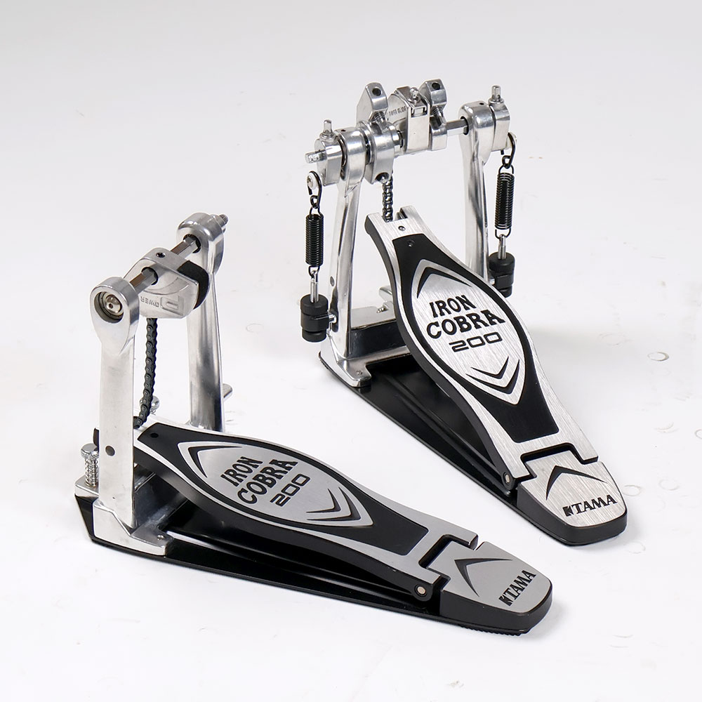 【中古】 ドラムツインペダル タマ TAMA HP200PTW Iron Cobra 200 Twin Pedal Power Glide アイアンコブラ 全体