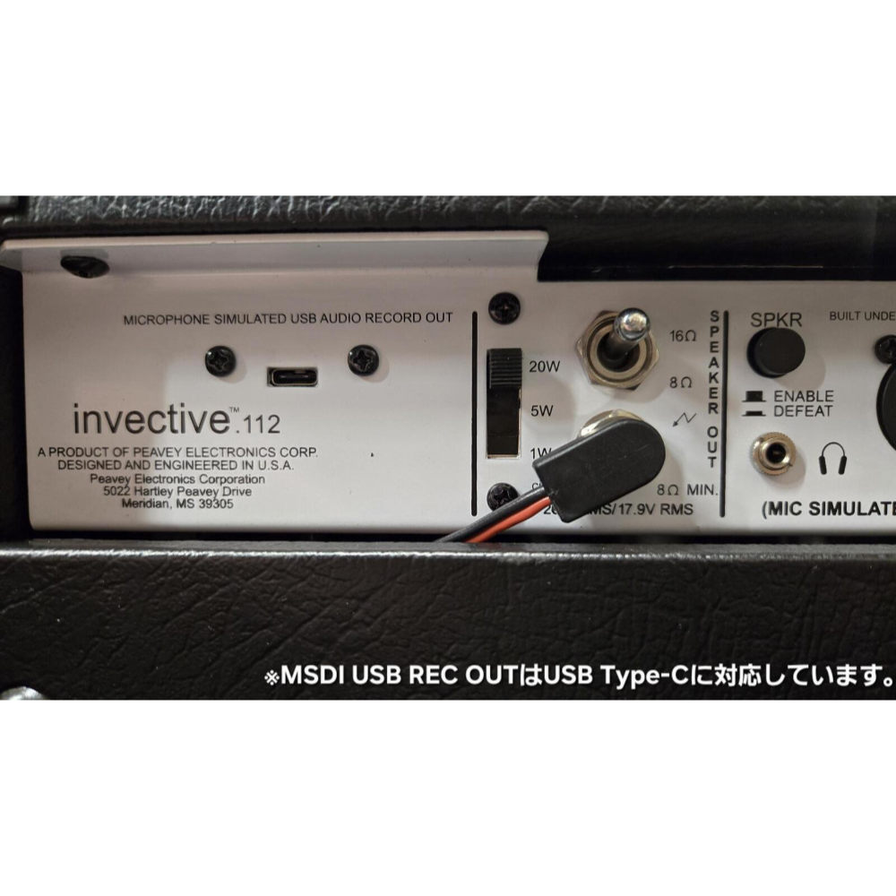 PEAVEY ピーヴィー invective.112 Guitar Combo Amplifier ギターアンプ コンボ パネル画像