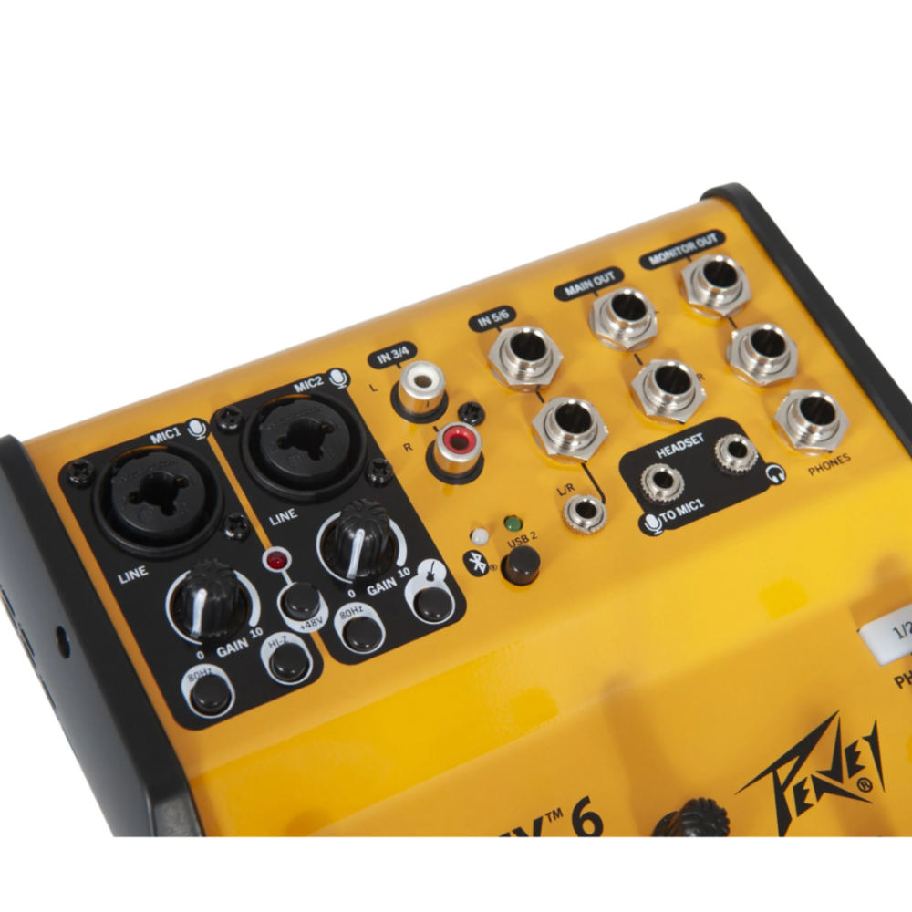 PEAVEY ピーヴィー Unity 6 Digital Mixer デジタルミキサー 入出力パネル画像