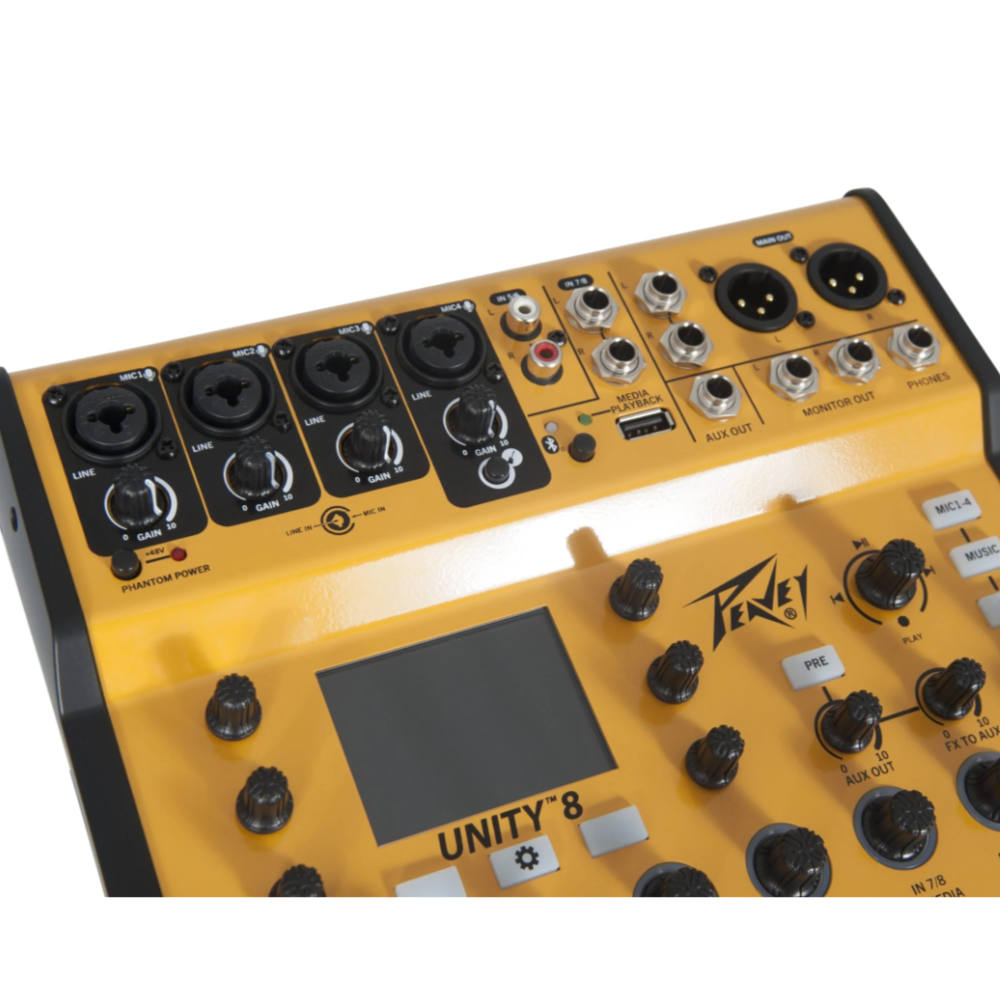 PEAVEY ピーヴィー Unity 8 Digital Mixer デジタルミキサー 入出力パネル画像