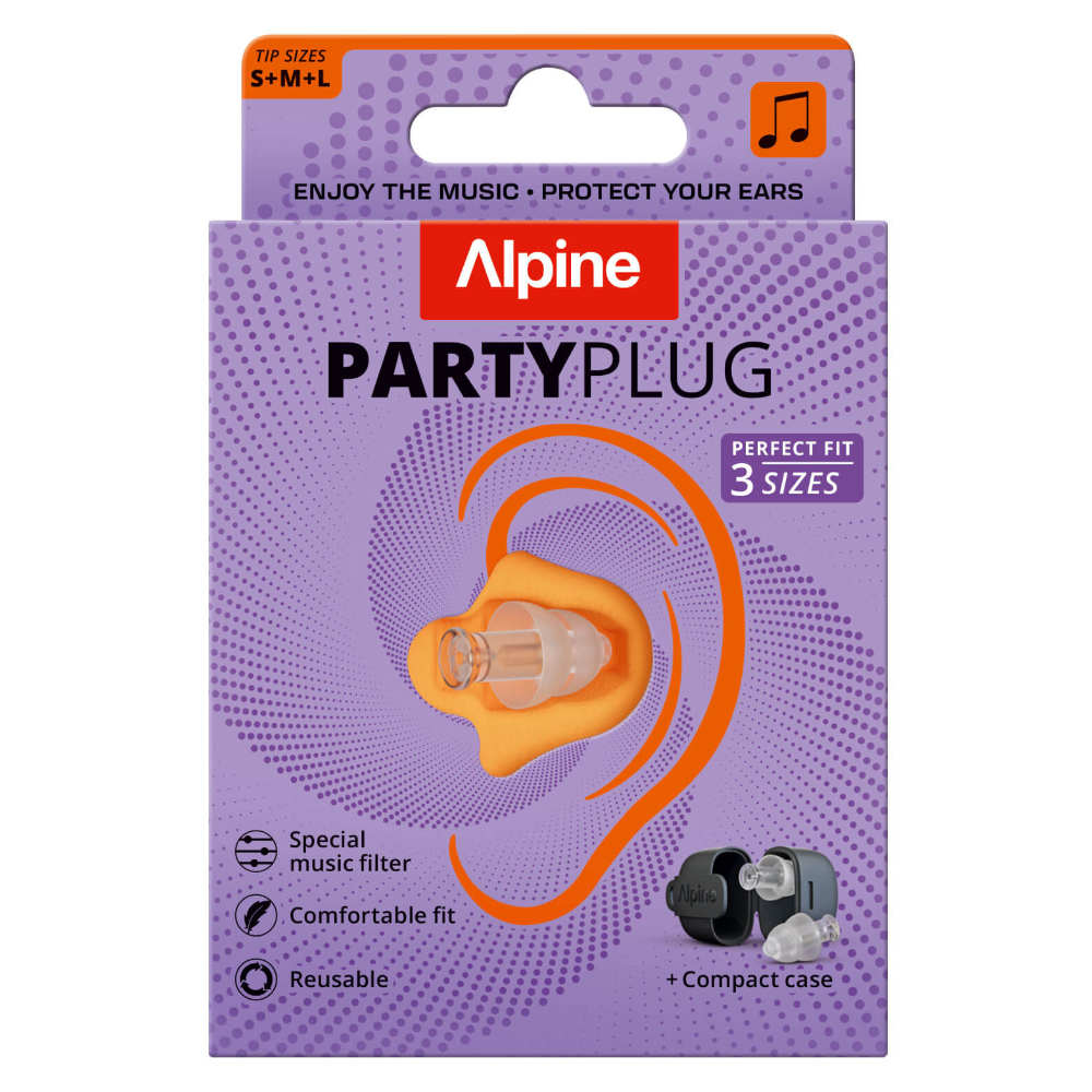 ALPINE HEARING PROTECTION アルパイン PartyPlug 騒音低減性能 TPR クリア イヤープラグ パッケージ