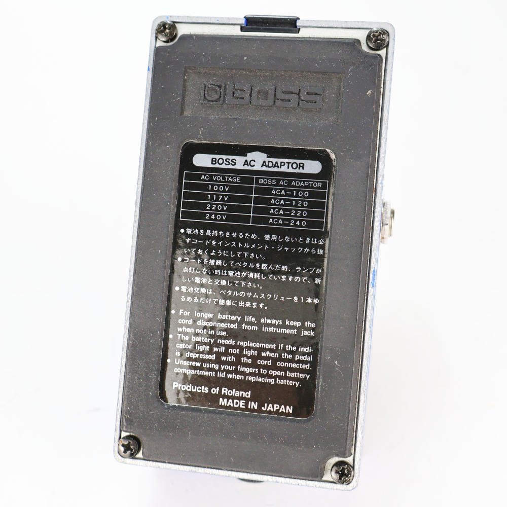 【中古】コンプレッサー エフェクター BOSS CS-2 Compression Sustainer Made in Japan ギターエフェクター 本体画像 裏