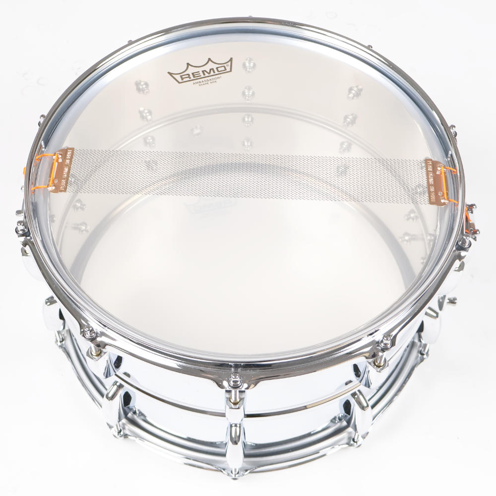 【訳あり】 Pearl パール STH1480S SensiTone Heritage Alloy 14×8 Deep Steel Snare Drum スネアドラム アウトレット 本体画像 裏