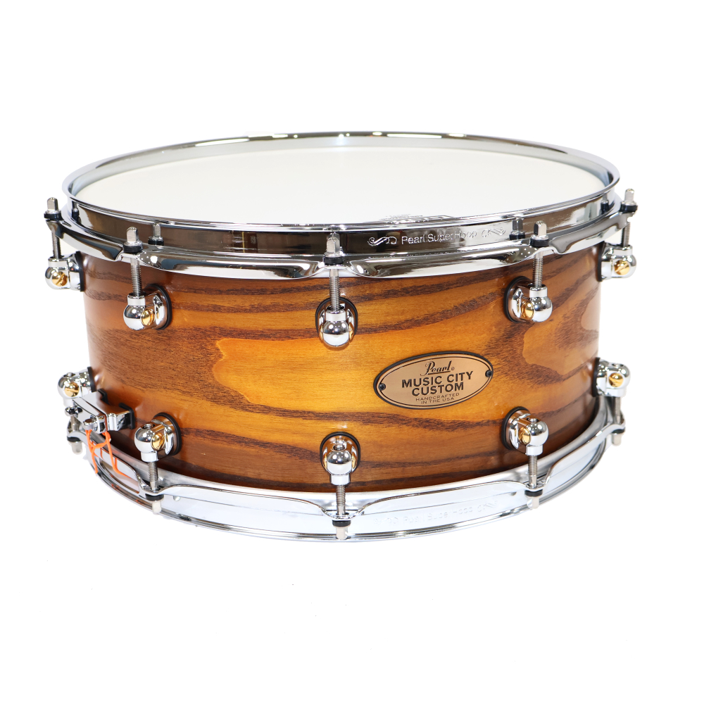 【訳あり】 Pearl パール USA MUSIC CITY CUSTOM MCCA1465S/C Solid Ash Shell 14x6.5 Rich Corinthian Ash スネアドラム アウトレット