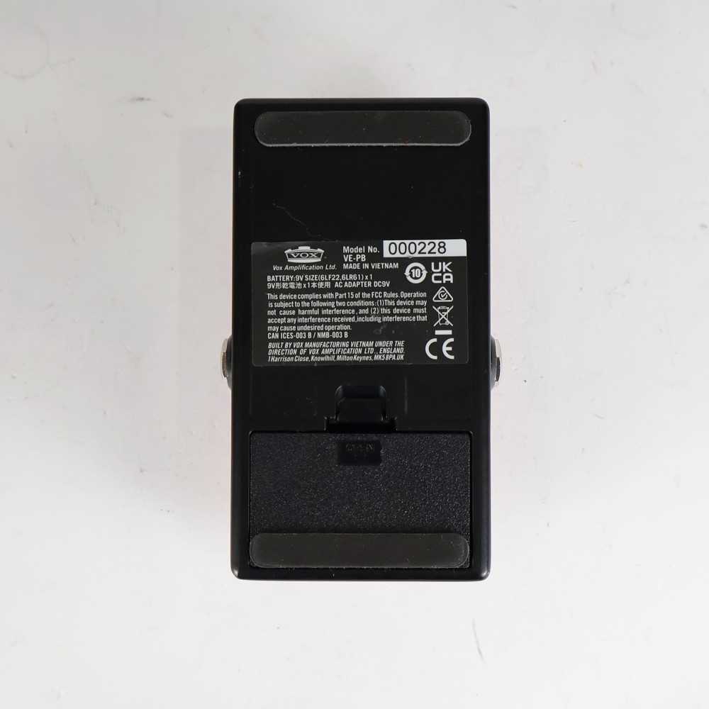 【中古】 ギターエフェクター ブースター VOX Power Burst VE-PB オーバードライブ Valvenergy 2nd Series バルブエナジー 裏面