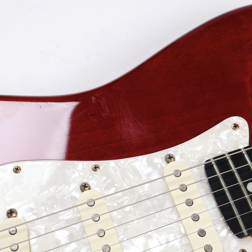 【中古】 エレキギター Sonic STR model Ash Body Ebony FingerBoard SeeThru Red 1994年製 Made in Japan 日本製 ソニック ストラトタイプ 傷