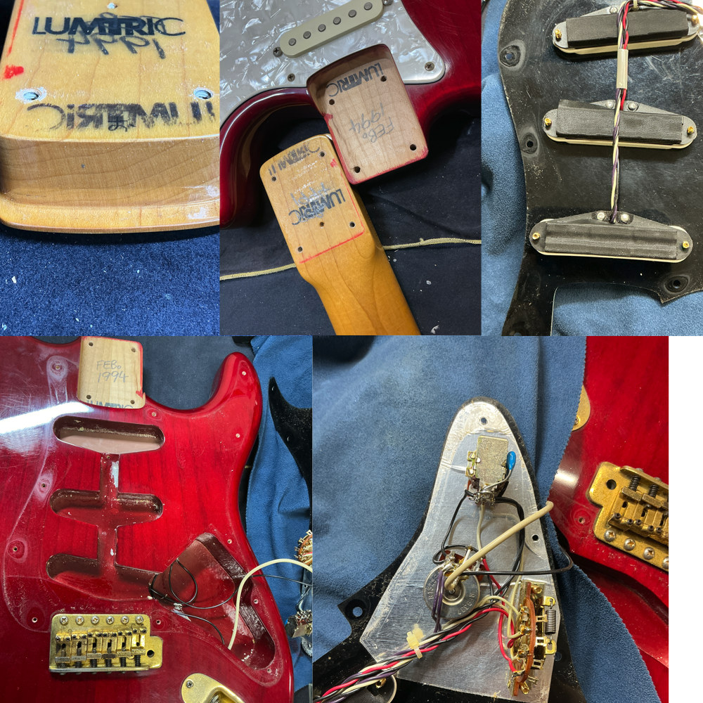 【中古】 エレキギター Sonic STR model Ash Body Ebony FingerBoard SeeThru Red 1994年製 Made in Japan 日本製 ソニック ストラトタイプ ピックアップ
