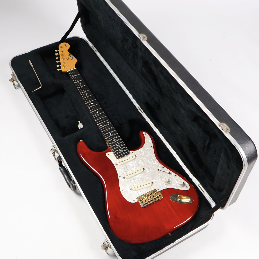 【中古】 エレキギター Sonic STR model Ash Body Ebony FingerBoard SeeThru Red 1994年製 Made in Japan 日本製 ソニック ストラトタイプ ハードケース