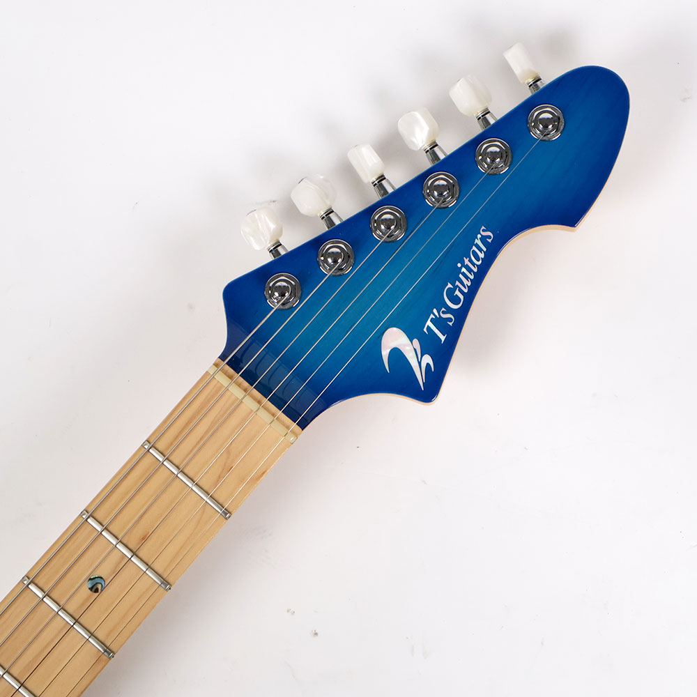 【中古】 エレキギター T’s Guitars DST-24 Carved Top Ash Trans Blue Burst アッシュボディー 3.18kg軽量個体 ティーズギター MADE IN JAPAN 日本製 ヘッド