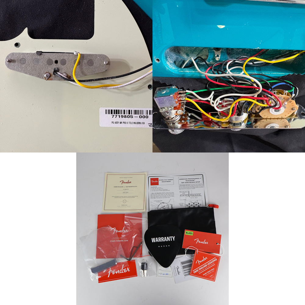 【中古】 エレキギター Fender American Professional II Telecaster Maple Fingerboard Miami Blue 2022年製 フェンダー アメリカンプロフェッショナル2 テレキャスター マイアミブルー ピックアップ、付属品