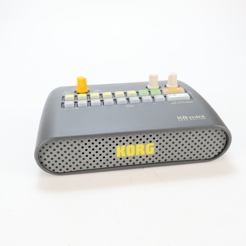 【中古】 リズムマシーン KORG コルグ KR mini リズム ボックス 本体画像 斜め