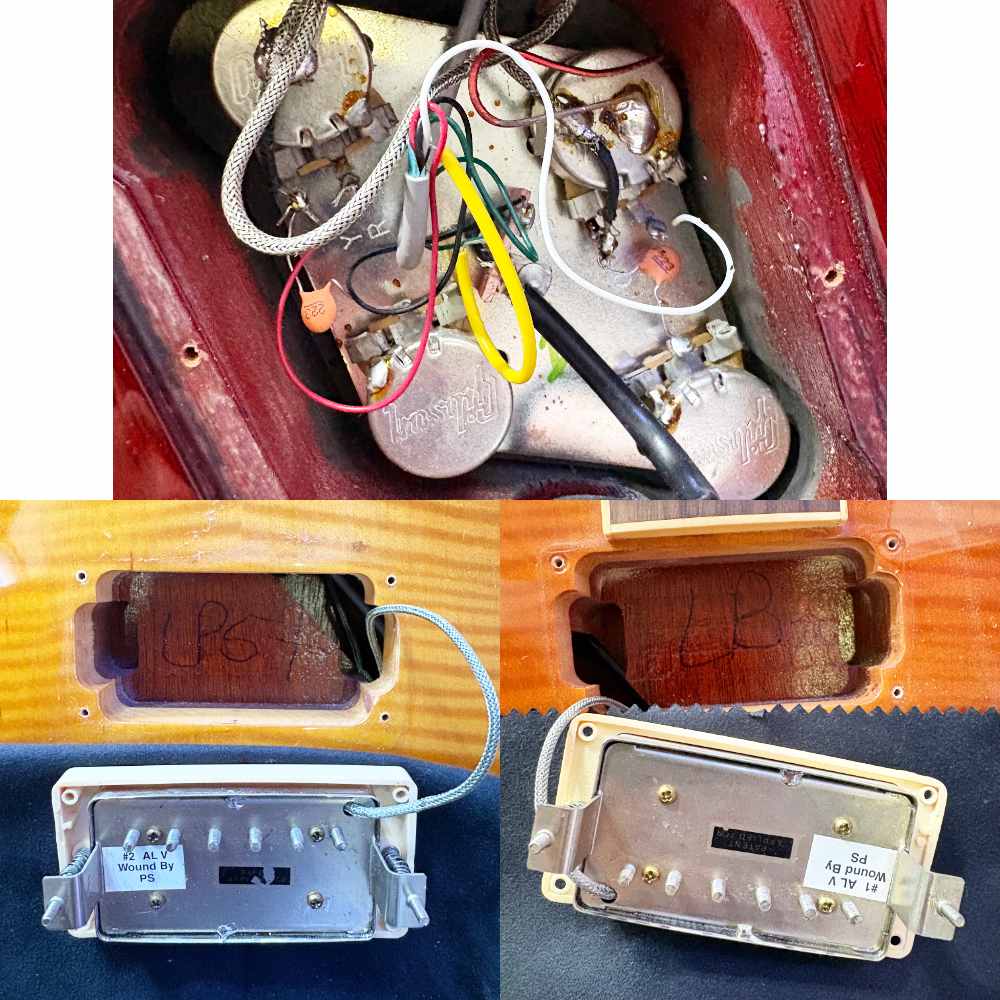 【中古】 エレキギター Gibson Les Paul Standard 50s Plus Light Burst 2005年製 Burstbuckerピックアップ レスポールスタンダード 内部