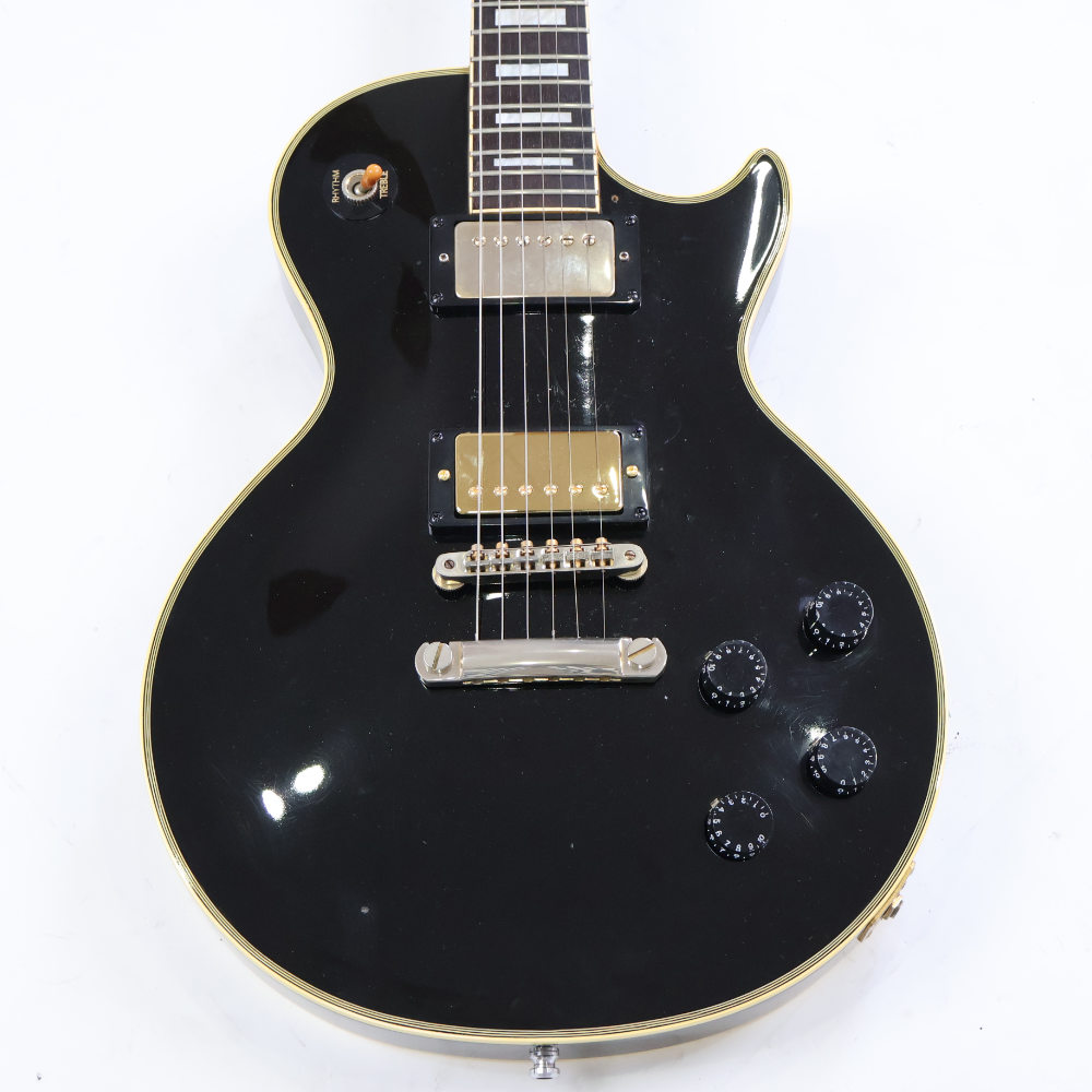 【中古】 エレキギター Orville LPC-75 EB オービル レスポールカスタム 寺田楽器製 Kシリアル 1990年製 リアピックアップ交換あり ボディ画像