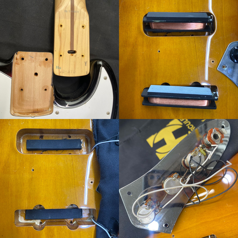 【中古】 エレキベース FENDER JAPAN JB-STD 3TS 2009年-2010年 フェンダージャパン JAZZ BASS ジャズベース ネック、ピックアップ