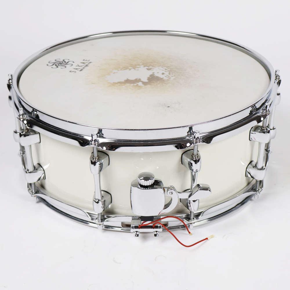 【中古】 スネアドラム サカエ SAKAE SD1455MH mahogany 14x5.5 マホガニーシェル スネア 側面