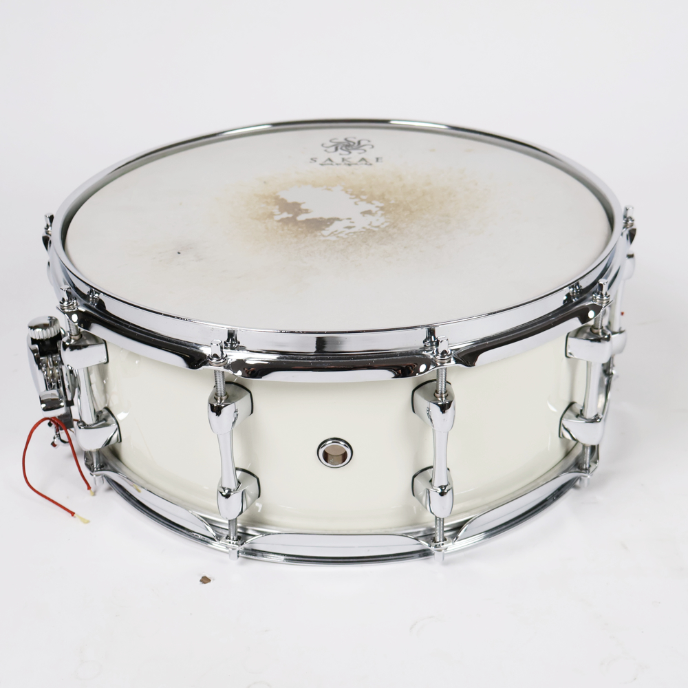 【中古】 スネアドラム サカエ SAKAE SD1455MH mahogany 14x5.5 マホガニーシェル スネア 側面